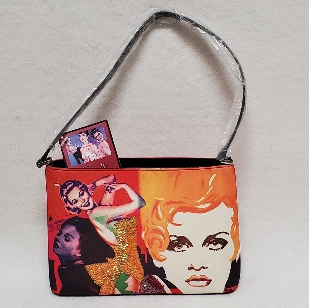 VINTAGE Deadstock Forelle Cinema Collection Popart Multi-color Handbag Purse